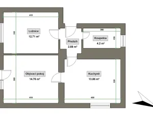Prodej bytu 2+1, Rožnov pod Radhoštěm, Jiřího Wolkera, 50 m2