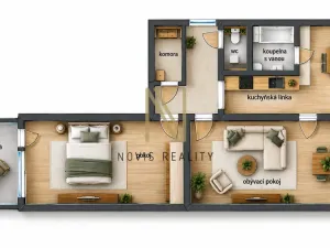 Prodej bytu 2+1, Nýřany, Slunečná, 65 m2