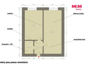 Prodej bytu 2+kk, Kralupy nad Vltavou - Lobeček, Krakovská, 40 m2