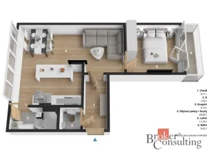 Prodej bytu 2+kk, Nové Město nad Metují, Malecí, 43 m2