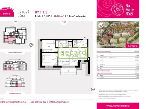 Prodej bytu 3+kk, Drahelčice, Na Malé Růži, 65 m2