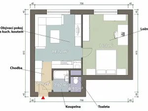 Prodej bytu 2+kk, Plzeň, Křimická, 36 m2