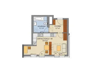 Prodej bytu 1+kk, Praha - Štěrboholy, 36 m2