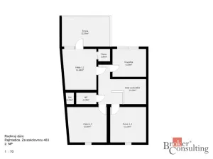 Prodej rodinného domu, Rajhradice, Za Sokolovnou, 120 m2