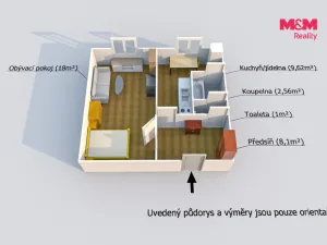 Prodej bytu 1+1, Třemošná, Sídliště, 40 m2