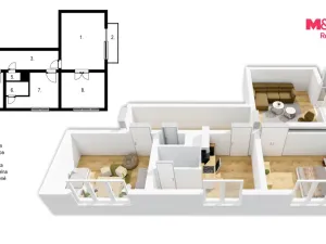 Prodej bytu 3+1, Kralovice, Mírová, 62 m2