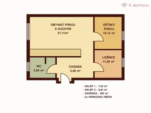Prodej bytu 3+kk, Velešovice, 52 m2