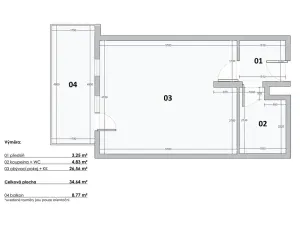 Prodej bytu 1+kk, Praha - Háje, Loosova, 34 m2