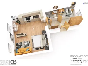 Pronájem bytu 1+kk, Příbram - Příbram II, Dlouhá, 43 m2