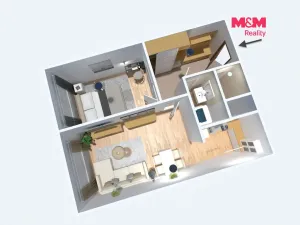 Prodej bytu 2+kk, Praha - Stodůlky, Bronzová, 43 m2