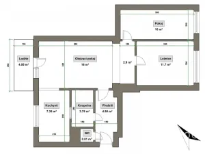 Prodej bytu 3+1, Nový Jičín, Mendelova, 65 m2