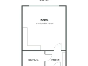 Pronájem bytu 1+kk, Praha - Modřany, Československého exilu, 37 m2