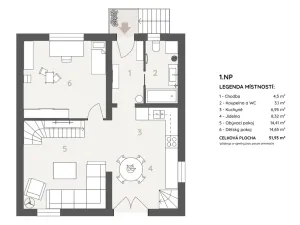 Prodej rodinného domu, Zlín, Příkrá, 124 m2