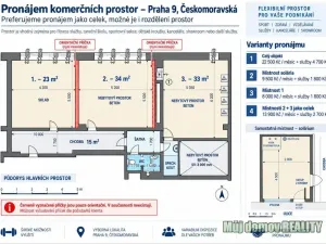 Pronájem obchodního prostoru, Praha - Libeň, 99 m2
