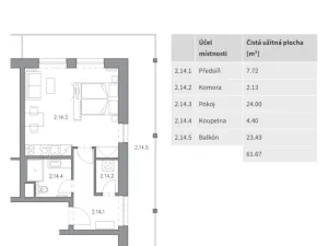 Prodej bytu 1+kk, Černý Důl, 61 m2