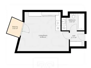 Pronájem bytu 1+kk, Praha - Hostivař, Rižská, 35 m2