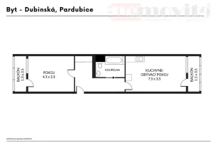 Prodej bytu 2+kk, Pardubice, Dubinská, 47 m2