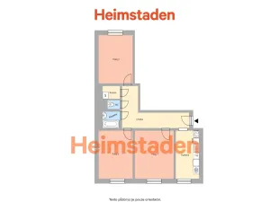 Pronájem bytu 3+1, Ostrava - Poruba, Havlíčkovo náměstí, 73 m2