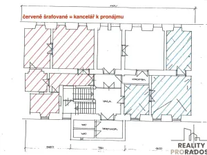 Pronájem kanceláře, Pardubice - Zelené Předměstí, třída Míru, 82 m2
