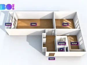 Prodej bytu 2+1, Havířov, Kosmonautů, 54 m2