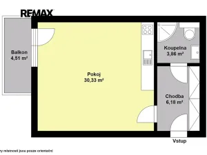 Pronájem bytu 1+kk, Kutná Hora, Tyršova, 43 m2