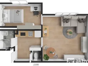 Pronájem bytu 2+1, Praha - Holešovice, Stupkova, 41 m2
