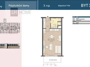 Prodej bytu 1+kk, Velké Přílepy, Klikatá, 46 m2