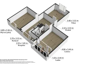 Prodej bytu 3+1, Bílina, Sídliště Za Chlumem, 63 m2