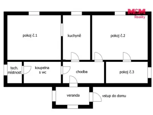 Prodej rodinného domu, Nové Dvory, Havlíčkova, 75 m2