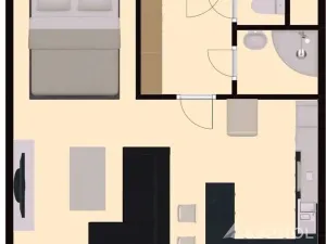 Pronájem bytu 1+kk, Praha - Záběhlice, Topolová, 30 m2