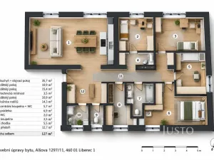 Prodej bytu 6+kk a větší, Liberec - Liberec I-Staré Město, Alšova, 139 m2