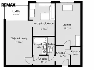 Pronájem bytu 2+1, Praha - Kobylisy, Slancova, 62 m2