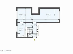 Prodej bytu 2+1, Hradec Králové, třída SNP, 50 m2
