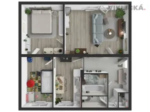 Prodej bytu 3+1, Brno - Černovice, Spáčilova, 73 m2