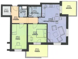 Prodej bytu 3+kk, Pardubice - Ohrazenice, U Sportovní školy, 77 m2