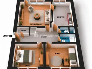 Pronájem bytu 3+1, Praha - Háje, Kosmická, 78 m2