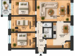 Prodej bytu 4+1, Zábřeh, Krumpach, 84 m2