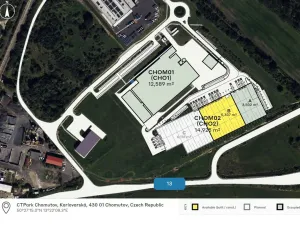 Pronájem skladu, Chomutov, Karlovarská, 11500 m2