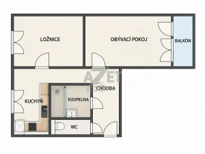 Prodej bytu 2+1, Ostrava - Hrabůvka, Provaznická, 54 m2