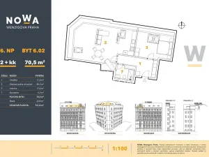 Prodej bytu 2+kk, Praha - Nové Město, Wenzigova, 71 m2