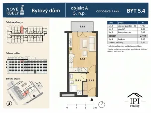 Pronájem bytu 1+kk, Praha - Kbely, Mladoboleslavská, 27 m2