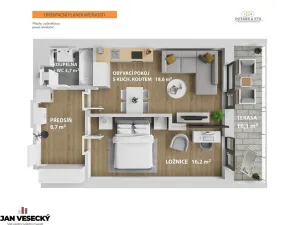 Prodej bytu 2+kk, Praha - Kbely, Plzákova, 51 m2