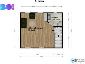 Prodej bytu 2+kk, Plumlov, Běliska, 50 m2