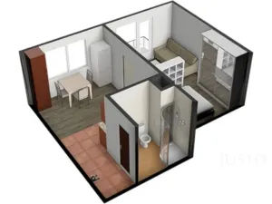 Pronájem bytu 1+1, Písek - Budějovické Předměstí, třída Přátelství, 38 m2