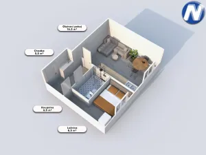 Prodej apartmánu, Nová Pec - Nové Chalupy, 34 m2