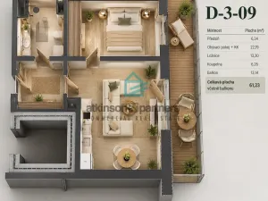 Prodej bytu 2+kk, Hluboká nad Vltavou, Masarykova, 48 m2