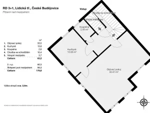 Prodej rodinného domu, České Budějovice, Lidická tř., 123 m2