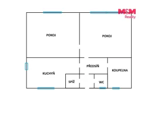 Prodej bytu 2+1, Ostrava, Údernická, 55 m2