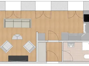 Pronájem bytu 1+kk, Brno, Tkalcovská, 30 m2