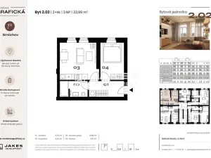 Prodej bytu 2+kk, Praha - Smíchov, Grafická, 34 m2